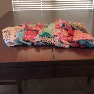 Lot of toddler girl pajamas
